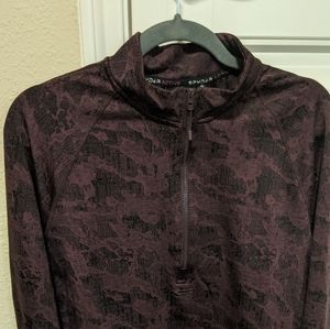 Spyder Active Sweater Women's XL Black Burgundy Half Zip Pullover Ladies NEW
